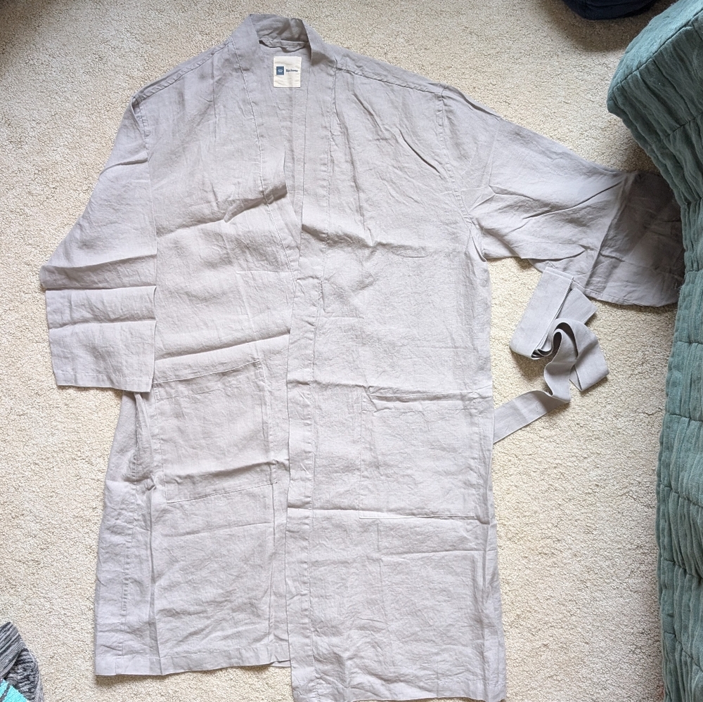 Willet 100% Linen Robe - Picture 5 of 5